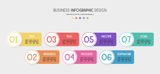 Colourful diagram with icons. Business infographic. Vector