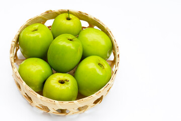 Milk jujube in bamboo basket