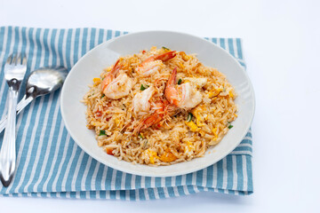 Prawn and egg fried rice