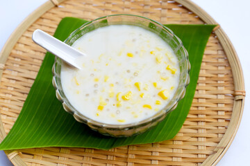 Sweet corn with sago in sweet coconut milk