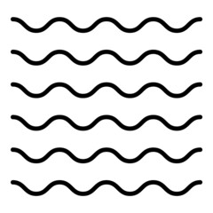 Sea Wave Flat Icon Isolated On White Background