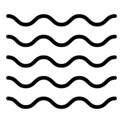 Sea Wave Flat Icon Isolated On White Background