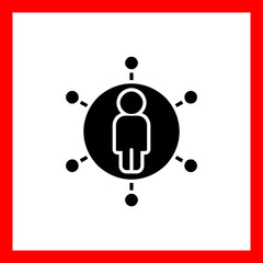 Fototapeta premium Team Leader Vector Icon