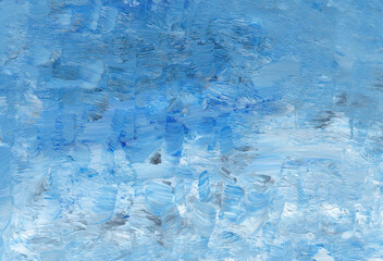 Abstract hand drawn blue acrylic background