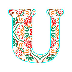 Mandala Alphabet Colorful Page For Kids