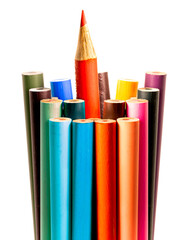 Close-up of Colourful group of Penciles 