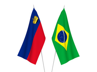 Brazil and Liechtenstein flags