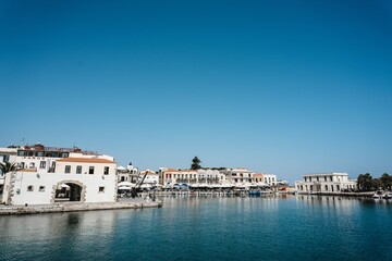 Fototapeta na wymiar kleiner Hafen in Rethymno, Kreta, Griechenland