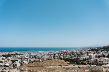 Panorama über Hafenstadt Rethymno, Kreta, Griechenland