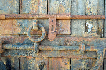 Antique door lock and bolt 