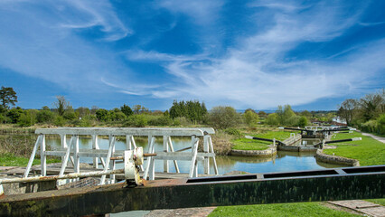 Set of locks on an English canal.