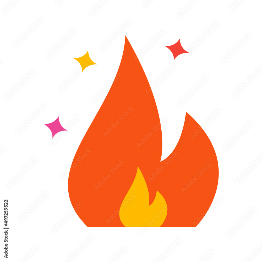 Wall mural Fire Vector Icon