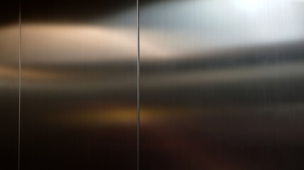 Stainless steel large sheet  With light hitting the surface  For background,Inside passenger...