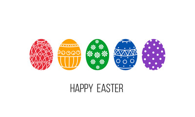 happy easter greening card or social media post, vector background