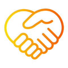 Obraz premium handshake gradient icon