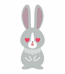 ウサギ　ハート