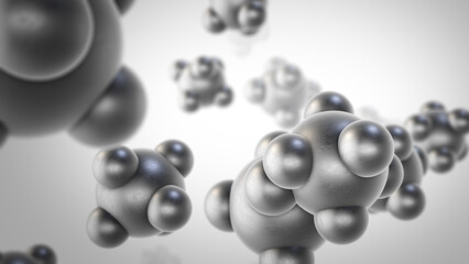 Abstract Molecule Structure Animation Background.