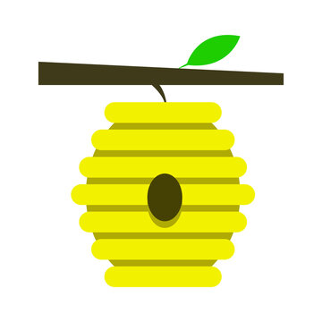 Bee hive cartoon style