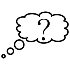 tought bubble shape , white color black border with white background.Bubble Tought and Chat for Announcement Illustration on Black Background