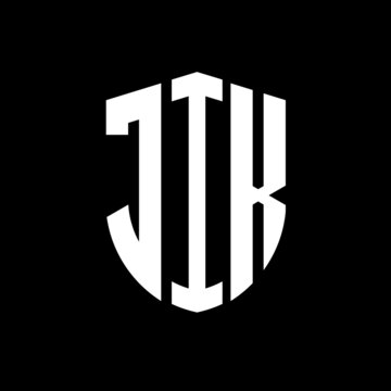 JIK letter logo design. JIK modern letter logo with black background. JIK creative  letter logo. simple and modern letter logo. vector logo modern alphabet font overlap style. Initial letters JIK 