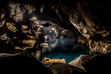 Photo of small pond in cave