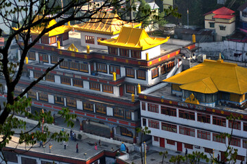 A panoramic view of Drukpa Kagyud Monastery look mesmerizing at Dali in Darjeeling. This is a...