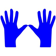 Palm, Hand icon filled flat sign, solid pictogram isolated on white, logo illustration.Hand icon. Human hand black silhouette. illustration.Silhouette model palm people. Drawn in Red isolated.