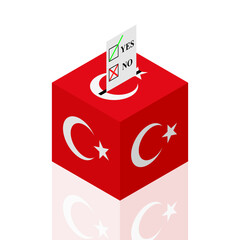 turkey ballot box. vector illustration