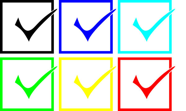 Abstract check mark icon. Tick symbol vector illustration.Check mark tick icon. Symbol of approvel. Positive sign.Checkmark Icon Vector Logo template.