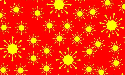 Coronavirus Bacteria Cell Icon, 2019-nCoV, Covid-2019, Covid-19 Novel Coronavirus Bacteria. No Infection and Stop Coronavirus Concepts. Dangerous Coronavirus Cell in China, Wuhan. Isolated Vector Icon