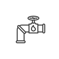 Oil pipeline line icon