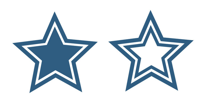 Blue star icon. Cristmas decoration symbol. Sign  party vector.