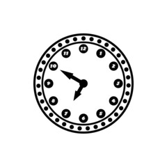watch web black icon isolated on white background. vector illustration.