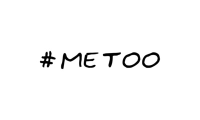 Me Too social movement hashtag against sexual assault and harassment.illustration isolated on white background. Perfect to use for print layouts, web banners design and other creative projects.