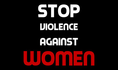 Stop Violence Against Women in The International Day for the Elimination of Violence against Women Illustration logo design.Stop violence against woman blood.