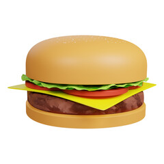 3D Realistic Burger Icon