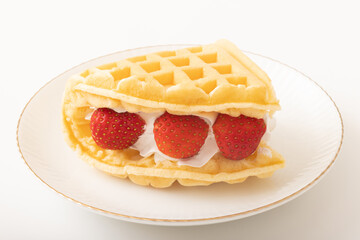 苺のワッフル