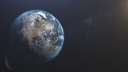 Planet Earth.Realistic planet Earth high resolution. Planet earth view from space. The rotation of...