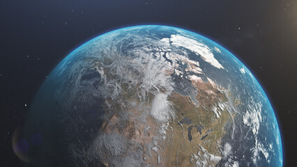Planet Earth.Realistic planet Earth high resolution. Planet earth view from space. The rotation of...