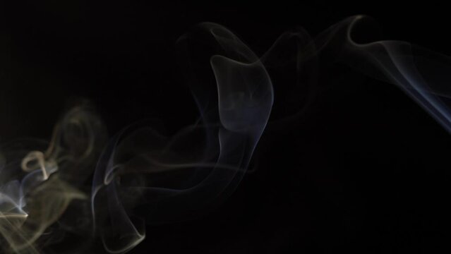 Abstract moke flowing smoothly horizontal, perfect for background or overlay. Plasma, mist, chemical effect. Abstract shapes. 4K clip