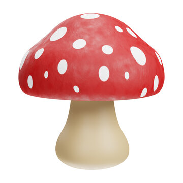 3D Realistic Mushroom Icon