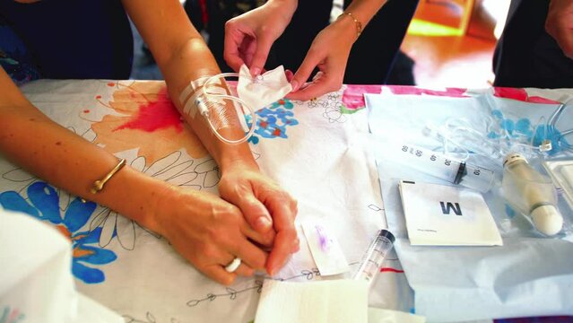 perfusion sanguine au bras