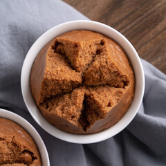 Delicious Chinese steamed sponge cake named Fa Gao for lunar new year festival traditional food.