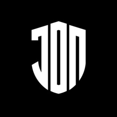 JON letter logo design. JON modern letter logo with black background. JON creative  letter logo. simple and modern letter logo. vector logo modern alphabet font overlap style. Initial letters JON  