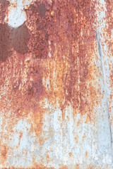 The texture of rust and stains on the old metal surface. Corrosion of metal.