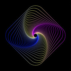 geometric pattern rainbow polygon rotation background motif symbol