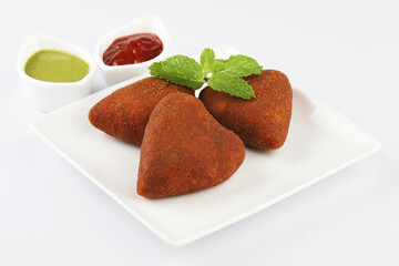 Cutlets an asian starter made of vegetables bound with potato & fried