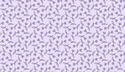 Spring gray - violet tulips seamless pattern