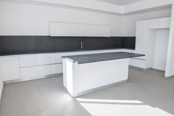 Designed kitchen, new house and kitchen, large kitchen, specially designed kitchen, kitchen in renovations, kitchen without furniture