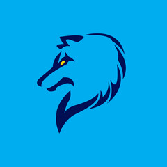 head of a wolf tribal